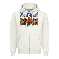 Oatmeal Heather basketball mom Zipper Hoodie - Zillion Design Studio