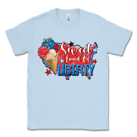 Dusty Blue sweet land of liberty Classic Tee - Zillion Design Studio