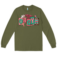 Army Green obgyn nurse Long Sleeve Tee - RanaPortraitStore