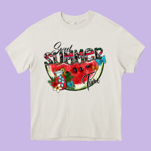 Sweet Summer Time Heavy Core Tee Designed By Cowhidedigitalart