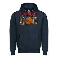 Navy basketball dad Zipper Hoodie - Zillion Design Studio