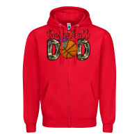Red basketball dad Zipper Hoodie - Zillion Design Studio