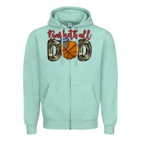 Seafoam basketball dad Zipper Hoodie - Zillion Design Studio