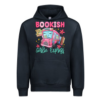 Navy bookish girlie express Urban Hoodie - MaliasSmallBusiness