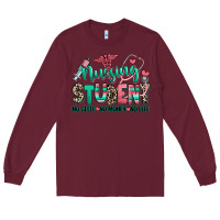 Burgundy nursing student no sleep no money no life Long Sleeve Tee - RanaPortraitStore