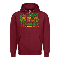 Burgundy nacho average teacher Zipper Hoodie - texasbilliewilder