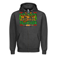 Charcoal Heather nacho average teacher Zipper Hoodie - texasbilliewilder