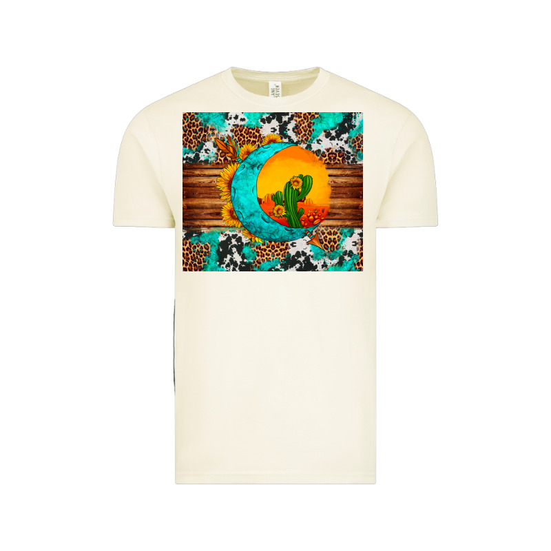 Sunflower Desert Cactus Turquoise Crescent Vintage Tee by Artiststas | Teevron