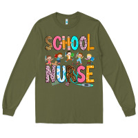 Army Green school nurse Long Sleeve Tee - RanaPortraitStore
