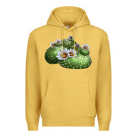 Antique Gold blossfeldia cactus Premium Hoodie - LillyAllenDesigns