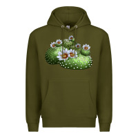 Army Green blossfeldia cactus Premium Hoodie - LillyAllenDesigns