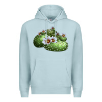 Blue Mist blossfeldia cactus Premium Hoodie - LillyAllenDesigns