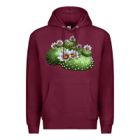 Burgundy blossfeldia cactus Premium Hoodie - LillyAllenDesigns