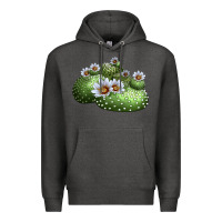 Charcoal Heather blossfeldia cactus Premium Hoodie - LillyAllenDesigns