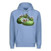 Colony Blue blossfeldia cactus Premium Hoodie - LillyAllenDesigns