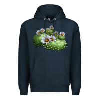 Navy blossfeldia cactus Premium Hoodie - LillyAllenDesigns