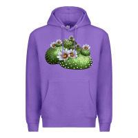 Purple blossfeldia cactus Premium Hoodie - LillyAllenDesigns