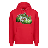 Red blossfeldia cactus Premium Hoodie - LillyAllenDesigns