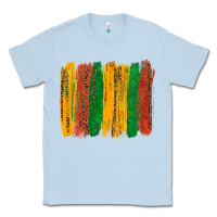 Dusty Blue black history brushstroke Classic Tee - texasbilliewilder