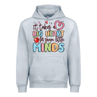 Heather Grey it takes a big heart for shape little minds Urban Hoodie - MaliasSmallBusiness