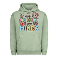 Pigment Oil Green it takes a big heart for shape little minds Urban Hoodie - MaliasSmallBusiness