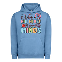 Pigment Pebble Blue it takes a big heart for shape little minds Urban Hoodie - MaliasSmallBusiness