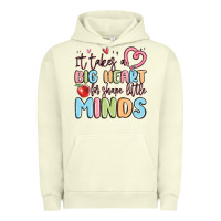 Pigment Pistachio it takes a big heart for shape little minds Urban Hoodie - MaliasSmallBusiness