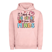 Pigment Salmon it takes a big heart for shape little minds Urban Hoodie - MaliasSmallBusiness