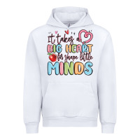 White it takes a big heart for shape little minds Urban Hoodie - MaliasSmallBusiness