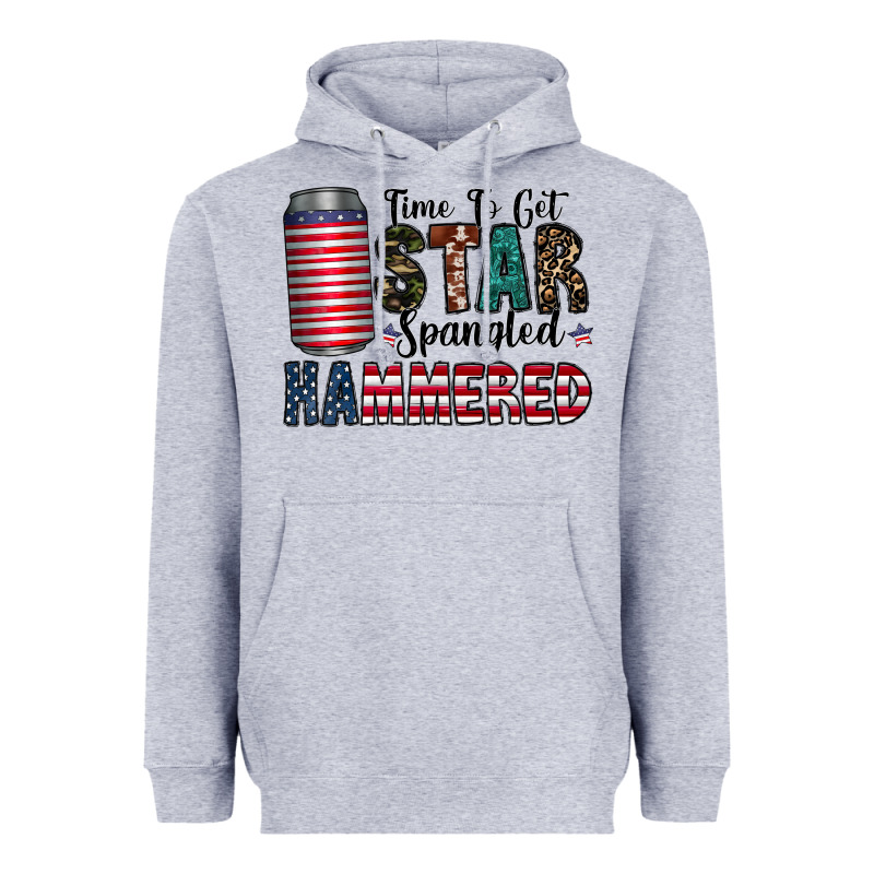 Star Spangled Hammered Heavyweight Hoodie by CowhideDigitalArt | Teevron