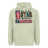 Matcha Star Spangled Hammered Heavyweight Hoodie - CowhideDigitalArt