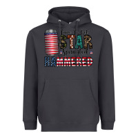 Smoke Star Spangled Hammered Heavyweight Hoodie - CowhideDigitalArt