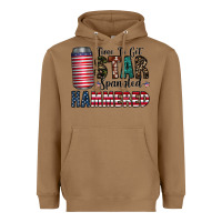 Toasted Coconut Star Spangled Hammered Heavyweight Hoodie - CowhideDigitalArt