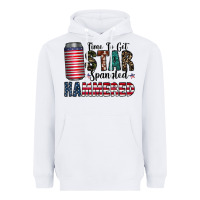White Star Spangled Hammered Heavyweight Hoodie - CowhideDigitalArt