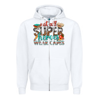 White not all superheroes wear capes with books Zipper Hoodie - texasbilliewilder