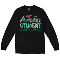 Black nursing student no sleep no money no life Long Sleeve Tee - RanaPortraitStore