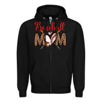 Black baseball mom Zipper Hoodie - Zillion Design Studio
