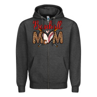 Charcoal Heather baseball mom Zipper Hoodie - Zillion Design Studio