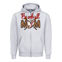 Heather Grey baseball mom Zipper Hoodie - Zillion Design Studio