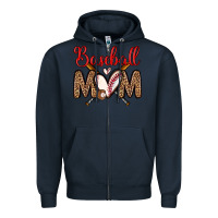 Navy baseball mom Zipper Hoodie - Zillion Design Studio
