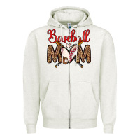 Oatmeal Heather baseball mom Zipper Hoodie - Zillion Design Studio