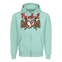 Seafoam baseball mom Zipper Hoodie - Zillion Design Studio