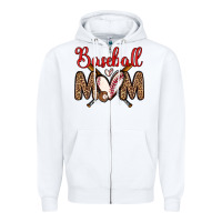 White baseball mom Zipper Hoodie - Zillion Design Studio