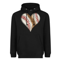 Black baseball heart Heavyweight Hoodie - HRA Design Shop