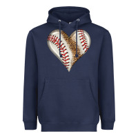 Navy baseball heart Heavyweight Hoodie - HRA Design Shop