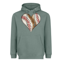 Sage baseball heart Heavyweight Hoodie - HRA Design Shop