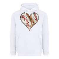 White baseball heart Heavyweight Hoodie - HRA Design Shop