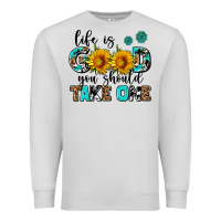 Dove Grey life is good you should get one Premium Sweatshirt - AdoDesignShop