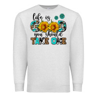 Oatmeal Heather life is good you should get one Premium Sweatshirt - AdoDesignShop