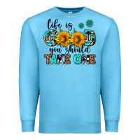 Ocean Blue life is good you should get one Premium Sweatshirt - AdoDesignShop